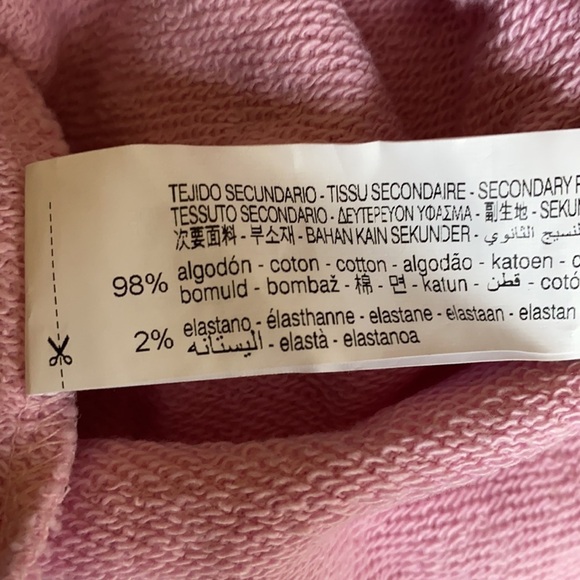 NWT. Zara Pink "New York" Print Sweatshirt. Size S. - Picture 5 of 7